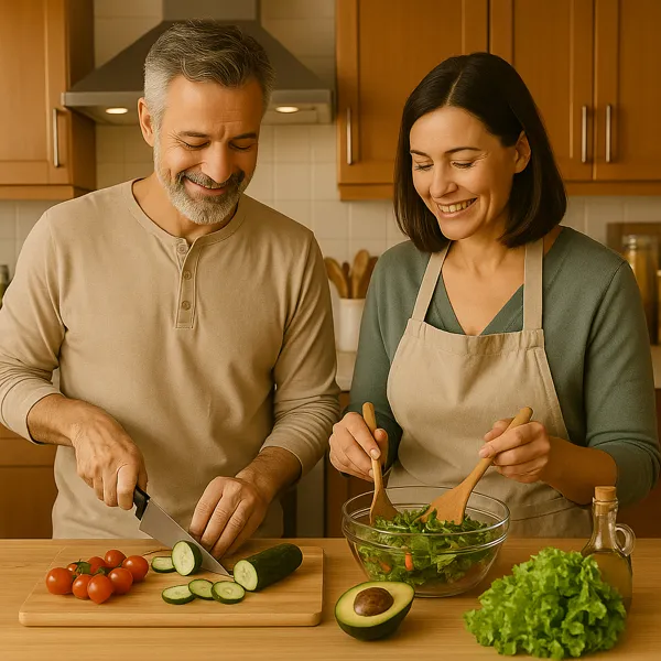 Cooking with whole fresh foods with diet for diabetic kidney disease