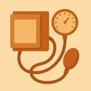 Stylized Blood Pressure cuff highlighting the importance of BP control in delaying progression of CKD.