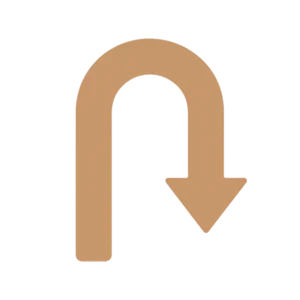 a stylized u-turn symbolizing reversible acute kidney injury