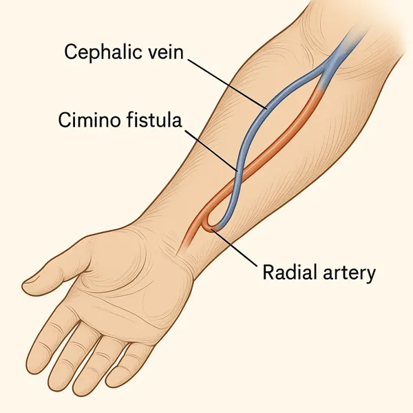 an arterio-venous fistula is a highly advantageous type of dialysis vascular access.