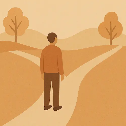 Fork in the road representing diagnostic decision points in chronic kidney disease  