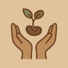 Cupped hands holding a sprouting kidney bean, symbolizing kidney wellness and personalized care